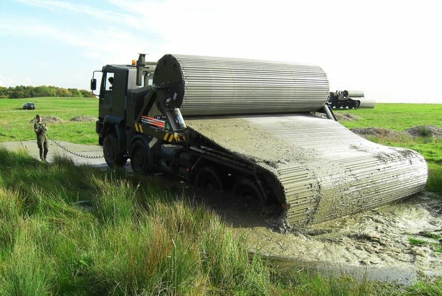 Мобильная дорога FAUN Trackway модели HGMS установленная на грузовик