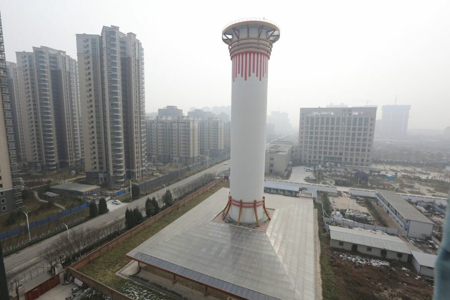 Крупнейшая в мире башня Xian smog tower по очистке воздуха